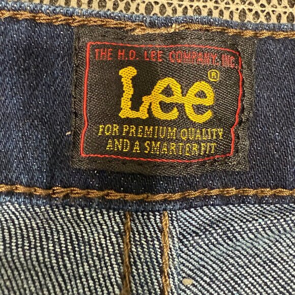 Lee Womens 8 Short Dark Wash Jeans Slim Fit Stretch Denim Cotton Blend - Picture 3 of 11